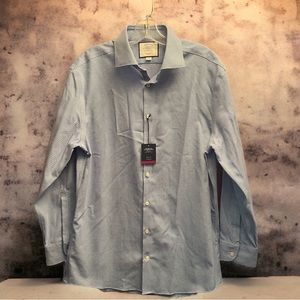 Charles Tyrwhitt Blue Teardrop Ex slim Fit SpreadCollar Dress Shirt NWOT 16/32